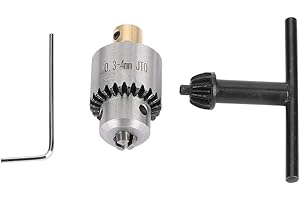 YOSOO HEALTH GEAR Taper Drill Chunk, Micro 0.3-4mm JTO Portabrocas cónico montado y llave con llave de portabrocas para taladro eléctrico de torno
