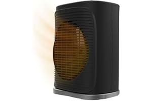 Cecotec Calefactor Eléctrico Bajo Consumo ReadyWarm 2050 Max Force Black. Termoventilador de 2000 W, 3 Modos, Termostato Regulable, Uso Sencillo, Área de Cobertura 20 m2, Negro