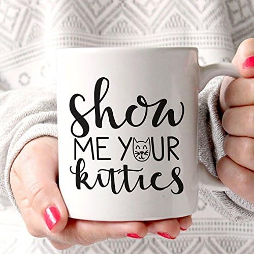 Zhank Cat Lady Mug - Crazy Cat Lady Mug - Cat Lady Christmas Gift - Mother's Day Gift - Show Me Your Kitties Mug - Cat Lover Mug - Novelty Mug