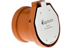 Capricorn Klapka do rur żabia | zawór zwrotny z klapką ze stali nierdzewnej | do rur HT/KG Ø DN 150/160-150 mm | pomarańczowa