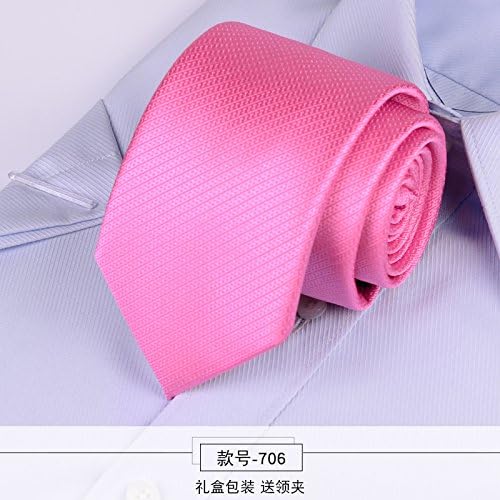 GENTLEE TIE Tie men's business suits blue striped tie Korean version of students' English wedding groom 7cm, Pink