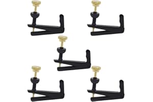 BEYEQCEZ 5 Stück Feinstimmer für 3/4-4/4 Geige Violine Metall Saitenfeinstimmer Edles Design in Farbe Schwarz, Feinstimmer, Violine Fine Tuner, 4 Stück Feinstimmer, Violinen-Feinstimmer, Feinstimmer
