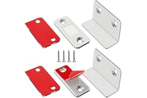 Iman Puerta Adhesivo Jiayi 2 Pcs Cierre Magnetico Para Puerta Forma de L Pestillo Puerta Corredera Iman Armario Magnético Pestillo de Cocina Mueble Cierre Cajones Alacena Clausura Cerradura Magnetica