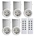 Produktbild QLOUNI Funksteckdose Set 5 Stück Smart Funkschalter und 2 Fernbedienung Smart Steckdose 230V / 2300W Plug & Play Funkschalt Set