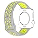 Produktbild Apple Watch Armband, Sanday Weichen Silikon Sport Replacement Wrist Band Uhrenarmband für Apple Watch Nike+,Series 1/Series 2,42MM M/L Grau/Gelb