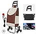 Produktbild HCC Shopping Trolley mit 6 runden auf der mit Multifunktions-Trolley –, wasserdicht, mit Tasche für eine einfache Aufbewahrung Foldaway 55 L, D