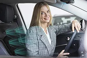 Frixen Warm Car Seat Cushion with Vibrating Massage Cooling Car Seat Cover for Front Driver and Passenger Seat Winter Automotive Seat Cushion Pad for Cold Weather Leather Seat Protector