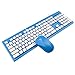 Produktbild OFNMD Verdrahtete Tastatur und Maus Set Kombination Laptop Desktop Notebook Externe Einfache Heimbüro Spiel Business USB-Schnittstelle Schokolade Tastatur, QWERTY Tastatur (Farbe : Blau)