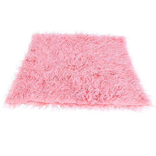 FINEJO Newborn Baby Fur Photography Photo Props Background Backdrop Blanket Pink