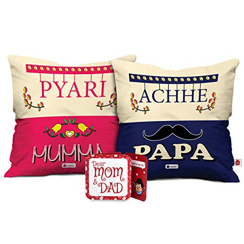 Indigifts for Mom Dad for Mom | Birthday Gift for Father | Cushion 12