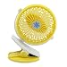 Produktbild Tragbarer Ventilator, Mini USB wiederaufladbarer Tischventilator Clip auf Schreibtisch 360 Verstellbarer Starker Wind Für Outdoor-Reisen BBQ Kinderwagen (Y-Gelb)