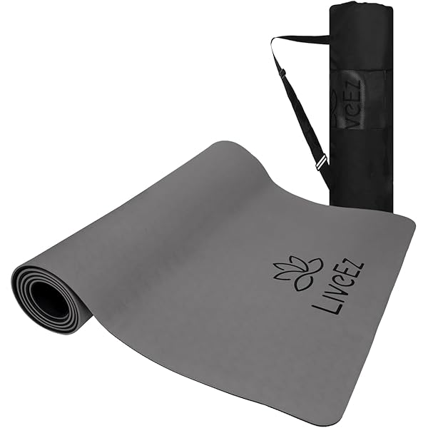 LiveEZ Premium Eco-Friendly Reversible TPE Yoga Mat for Men and