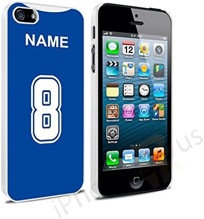 Rangers Colours Personalised Football Shirt, Any Name, Any Number Snap-on Hard Back Case Cover for Apple iPhone 5 5s SE By iPhone R Us®