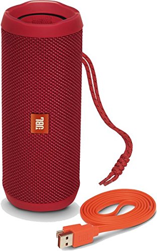 JBL FLIP 4 (Ein voll ausgestatteter, wasserdichter und mobiler Bluetooth-Lautsprecher mit Ã¼berraschend kraftvollem Sound) rot