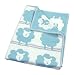 David Fussenegger: Baby blanket Finn, blue, sheep, 65cmx90cm