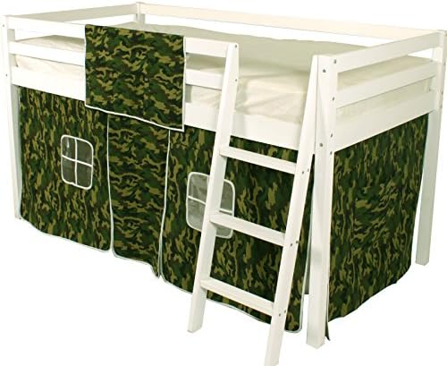 Beddybows Cabin Bed Mid Sleeper Loft Bunk With Ladder, Mattress not included - Camo