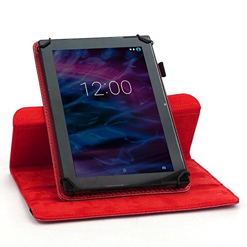 NAUC Tablet Schutzhülle für Ihr Medion Lifetab X10311 X10302 P10400 P10506 P10505 S10366 S10352 P10356 S10346 S10345 aus Kunstleder mit praktischer Standfunktion und 360° Drehfunktion kombiniert Schutz und Design Hülle Cover Case Tasche, Farben:Lila - 9