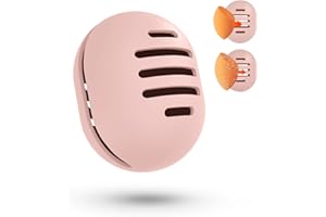 Fauxomor Respirant Porte-éponge de Maquillage pour les Voyages,Support Eponge Maquillage en Silicone Incassable Amical Pour la Peau,étui Portable pour tous Les Types Beauty Blender,A-Pink