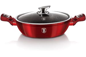 BERLINGERHAUS Berlingo Haus Shallow con coperchio 28 cm Burgundy Metallic Line