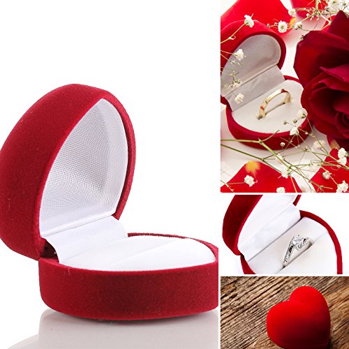 Hochwertige Ring-Schachtel Ringbox für Hochzeit / Valentinstag / Verlobungsring - 6