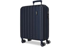 MOVOM Wood, Maleta de Cabina, Equipaje, Interior con Dos Compartimentos, Fabricada en ABS Material Resistente y Ligero, 4 Ruedas giratoriasCierre de combinación Lateral, De Joumma Bags