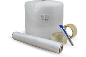 Sumicel - Pack Mudanza con rollo de plástico de burbujas de 50 cm de ancho y 100 metros de longitud (Pack 2)
