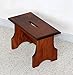 Produktbild Casa Massivholz Fichte Fußbank kirschbaumfarben 25 cm hoch Schemel Fußhocker rotbraun