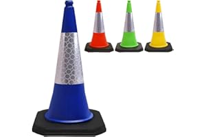 Street Solutions UK - 750mm Tall Traffic Cone Reflective Sleeve For Indoor And Outdoor Usage, Self Weighted Cones Are Manufactured In The UK