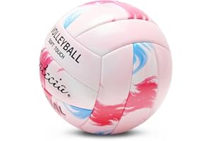 Fantecia Volleyball, parfait pour le beach-volley et le plaisir de la piscine. Ballon de volleyball souple et étanche de taille 5 avec pompe pour l'entraînement et le jeu, idéal pour les adolescents