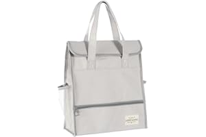 Oaygat A4 Document Bag File Tote Bag Canvas File Bag Portable Organiser Bag Waterproof Zip Bag Student Office Supplies Travel Bag Storage Bag with Handle for Women Men