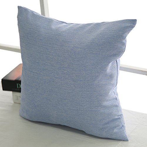 Deconovo 4er Pack Kissenbezüge Sofakissenbezug Kissenbezug Kissenhülle Hellblau 40×40 cm - 4