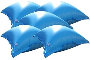 well2wellness Coussins gonflables/Coussins flotteurs d'hivernage pour Piscine - 5 Coussins Top avec Valve Transparente
