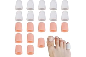 PLABBDPL 20 Pièces Protecteur d'Orteil en Gel Manchons d’Orteil Petits en Gel pour Cors, Ampoules, Callosités, Orteils et Doigts, Empêche le Frottement, la Pression (Tube d'Orteil Petit en Gel, 20 Pièces)