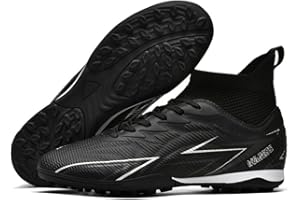 DASHANGYAN Unisex Fußballschuhe TF Indoor/Künstlicher Rasen - Mittlere Sohle mit Schnürung Fußballstiefel mit Leicht atmungsaktivem Mesh