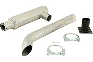 Complete Tractor 1917-8303 Muffler Conversion kit Compatible with/Replacement for Kubota B1550D, B1550E, B1550HSTD, B1750D, B1750E, B1750HSTD, B1750HSTE, B6200D, B6200E, B7200D, B7200E 15541-12110