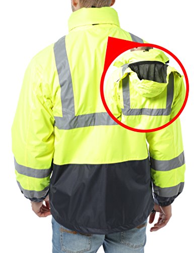 Ultrasport Workwear Sicherheitsjacke mit Warnschutz Ausrüstung, mit herausnehmbarer Fleece Jacke, XL - 3