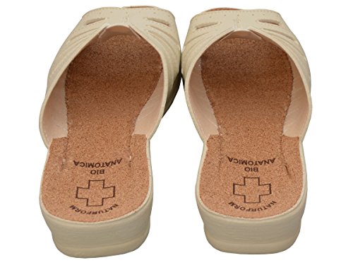 Damen Pantolette Sandalen Komfort Kork Hausschuhe Arbeit Modell 050 - 4