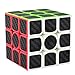 Aiduy 3x3x3 Zauberwürfel Speedcube Kohlefaser Aufkleber für Smooth Magic Cube Puzzles
