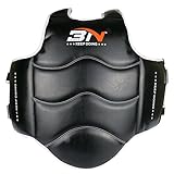 OUERKEJI Kids Boxing Belly Protector with PU Leather High-pressure Sponge for Boxing/Kickboxing/Muay Thai/Training Teenager Kick Shield Rib Guard Body Protector Belly Pad