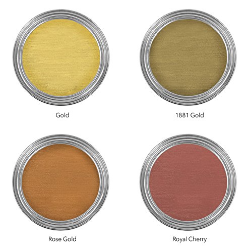 Kreidefarbe Shabby Chic Lack Landhaus Stil Vintage Look 375ml Antiklook (1881 Gold) - 3