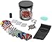 Price comparison product image Bullseye Dart Accessory Kit In A Jar for Steel or Soft Tip Darts Includes 30 Assorted Flights, Sharpener, Case, Wax, Repair Tool, Score Counter and More
