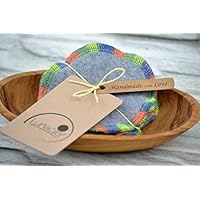 Kosmetikpads aus Bio-Baumwolle, 5 Stück, Abschminkpad, Babypflege, Familie, Baby, Kinder, grau, dunkelgrau, ganz weich, flauschig, einlagig