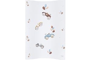 Ceba Baby Fasciatoio Materassino morbido Fasciatoio 70x50 cm 80x50 cm 2 Cunei Cuscino Fasciatoio Lavabile per Bambine e Bambini - auto retrò 70 x 50 cm