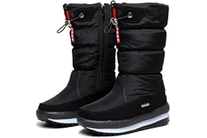 DYHQQ Damen-Schneestiefel Winter II Wasserdichter, pelzgefütterter Frosty Warm Anti-Rutsch-Stiefel