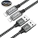 Produktbild Iphone Ladekabel 0.5M (2-Pack) JUFD Usb auf Lightning Kabel [Apple MFi zertifiziert] Hohe Lebensdauer Nylon geflochtene Schnellladung iPhone Datenkabel für iPhone X / 8/7 / 7Plus 6/6 s / 6 Plus / 5 / 5c / 5 s SE iPad Air 3 / iPad Pro (Silver)