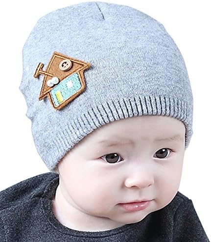 Superora Beanie Hat Sull Cap Knitted Cotton Stretchy Cute Lovely Sticker Baby Boys Girls Infant Toddlers Accessory Winter Autumn