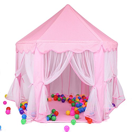 Indoor and Outdoor Hexagon Fairy Princess Castle Play Tent, Playhouse Tents As Great Gift for Boys and Girls With 50 Small Star Lights, Pink reviews Indoor and Outdoor Hexagon Fairy Princess Castle Play Tent, Playhouse Tents As Great Gift for Boys and Girls With 50 Small Star Lights, Pink