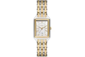 Fossil Reloj Raquel para Mujer, Movimiento de Cuarzo de Tres Agujas con Correa de Acero Inoxidable