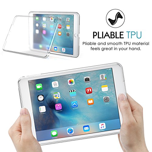 MoKo Hülle für iPad Mini 4 – Flexible TPU Schale Schutzhülle Hülle Case Cover Etui Tasche Bumper für Apple iPad Mini 4 2015 Genaration 7.9 Zoll IOS Tablet,Transparent - 2
