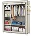 Produktbild UDEAR Kleiderschrank Stoff Storage Wardrobe Bedroom Furniture Kleiderschränke mit a Kleiderstange Beige